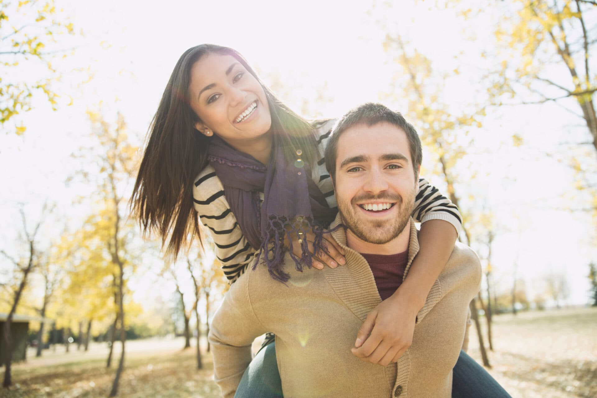 Couple reconnecting at a couples retreat