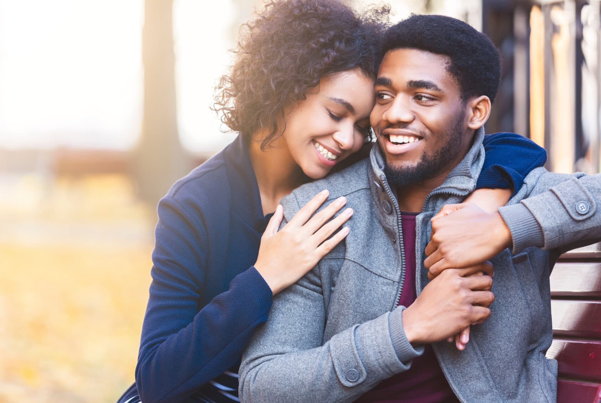 Couple reconnecting in a passionate relationship