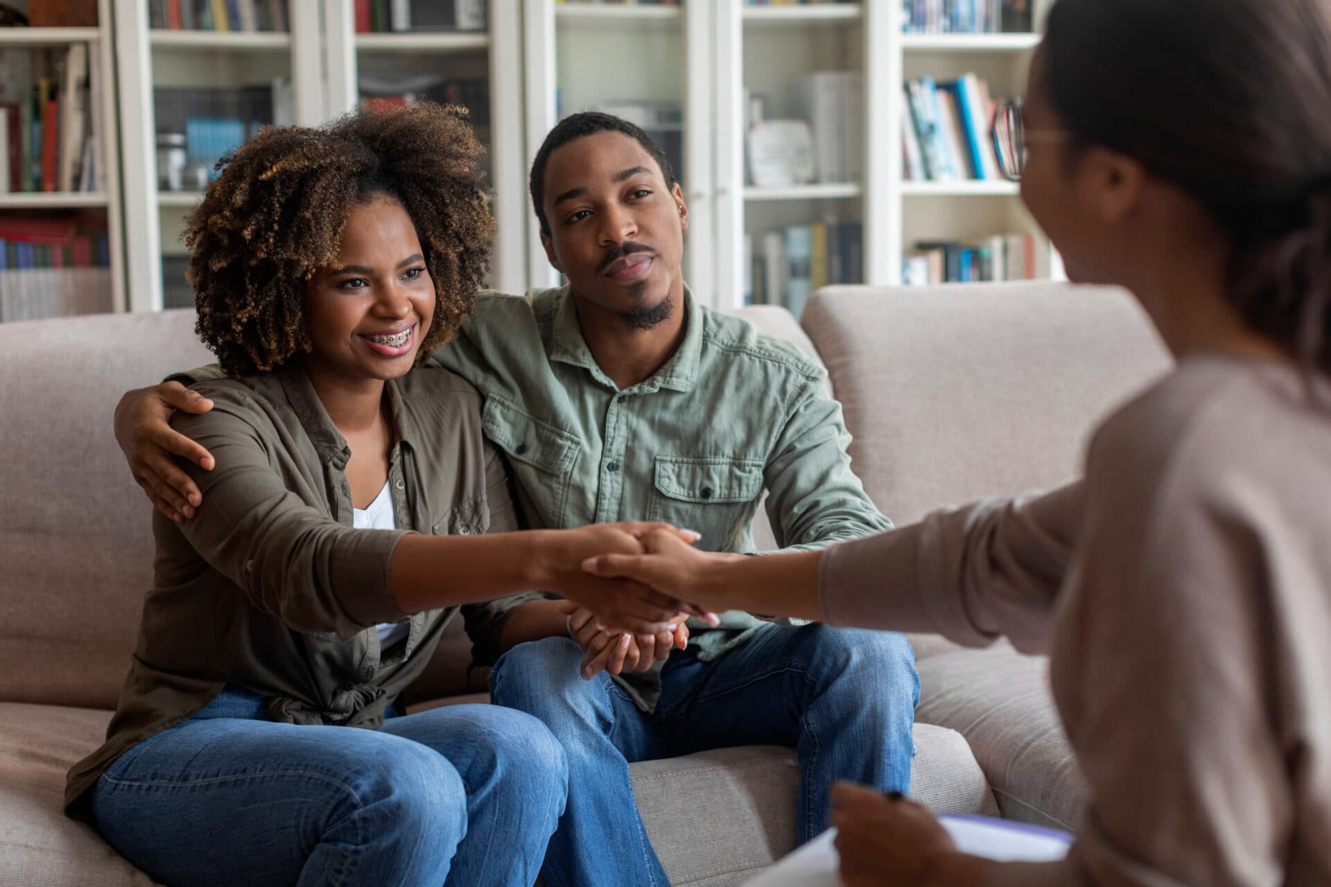 Couple in Gottman Method therapy session
